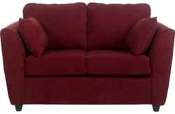 HOME Eleanor Regular Fabric Sofa - Wine